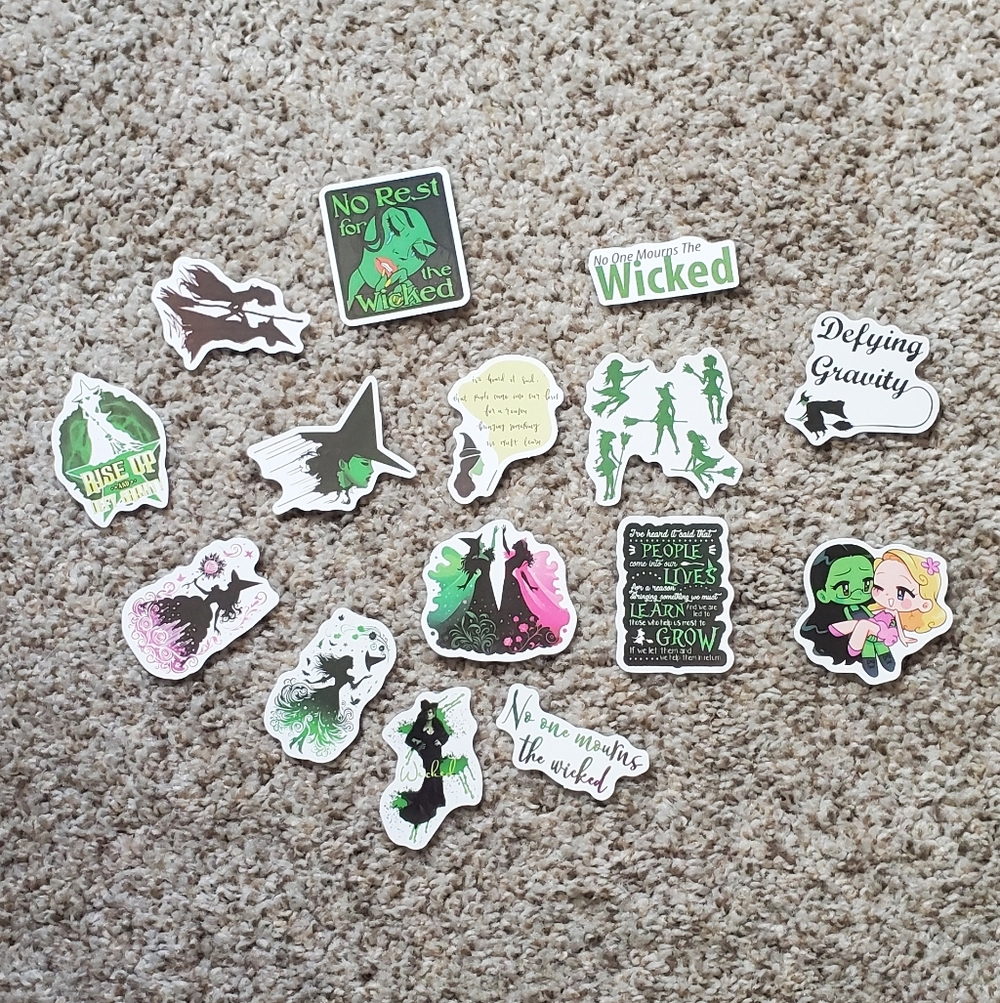 Wicked Musical Sticker Pack - Green & Black Themed